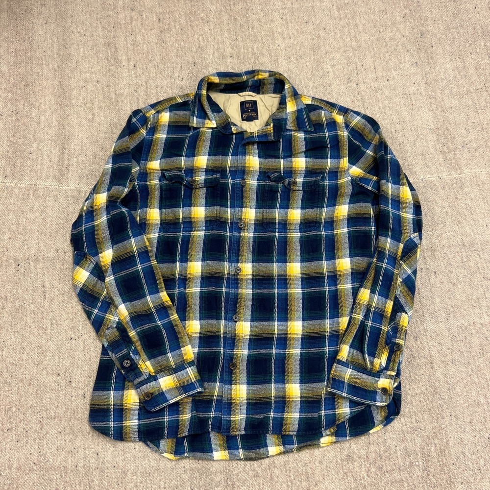 Gap Pendleton Flannel‎ Shirt Mens Large Blue